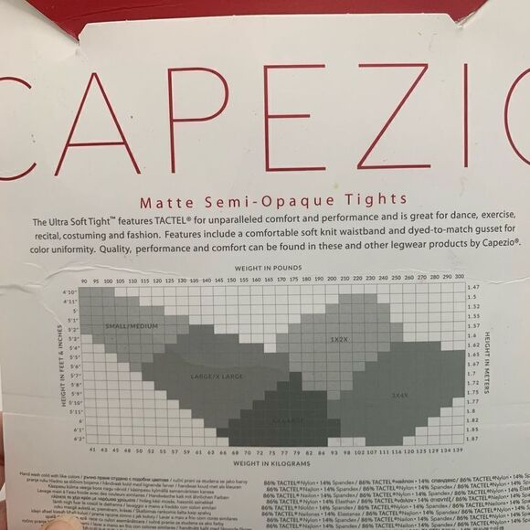 Capezio Women's Light Suntan Ultra Soft Waistband Transition Tight Size S/M New - Picture 6 of 10